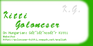 kitti goloncser business card